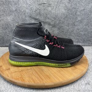 Nike Zoom All Out Flyknit Shoes Womens Size 7.5 Black Running Training Sneakers